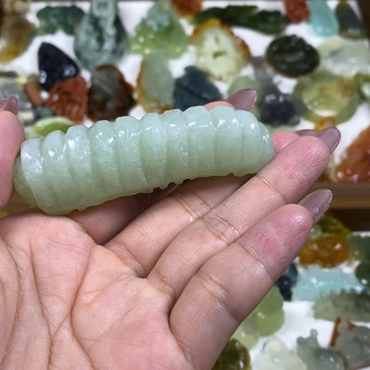 未镶嵌蛇纹石玉手把