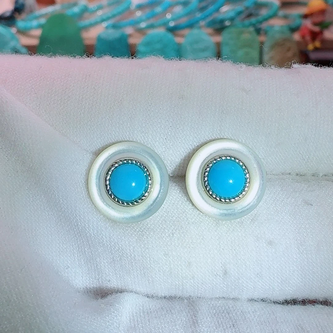 绿松石银S925镶嵌配饰