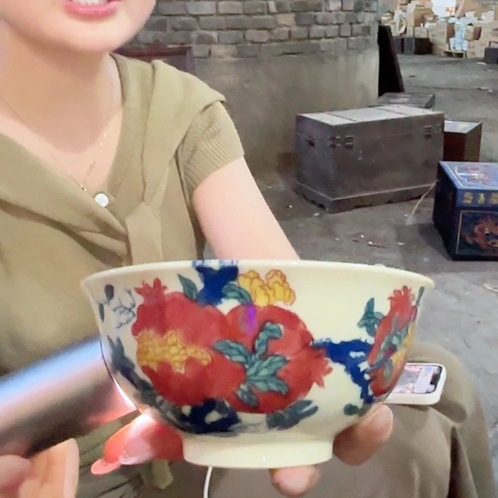 摆件景德镇高温陶瓷石榴