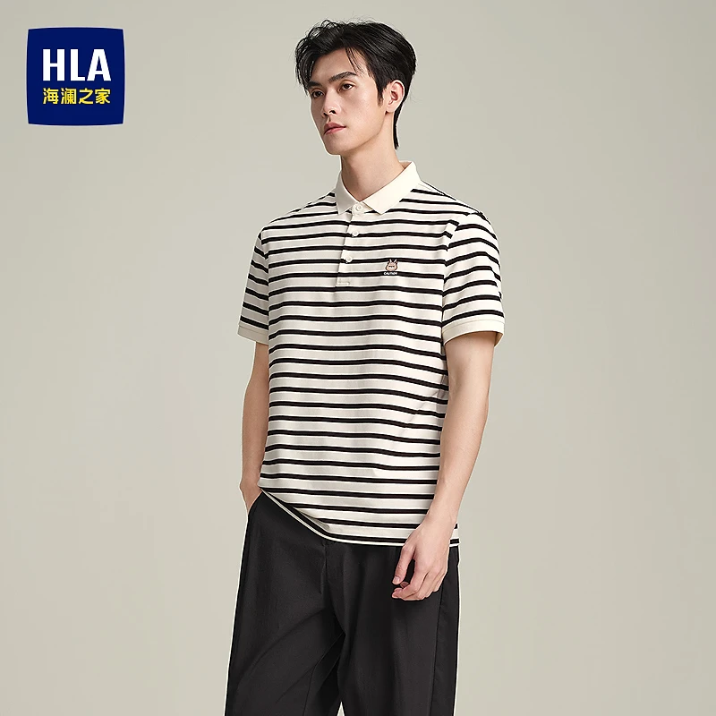 【经典翻领】HLA海澜之家短袖POLO衫25新轩辕小将联名短袖男春夏