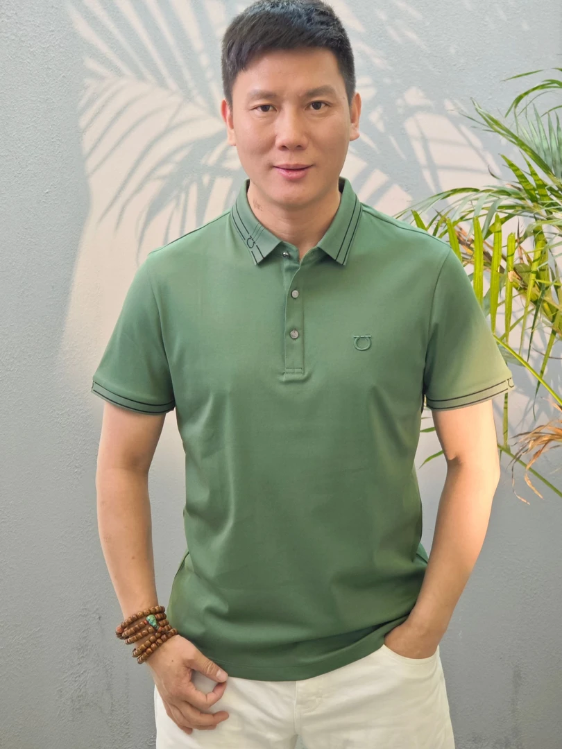 JFT【 穆先生】男士短袖t恤夏季新款商务休闲翻领polo衫百搭时尚