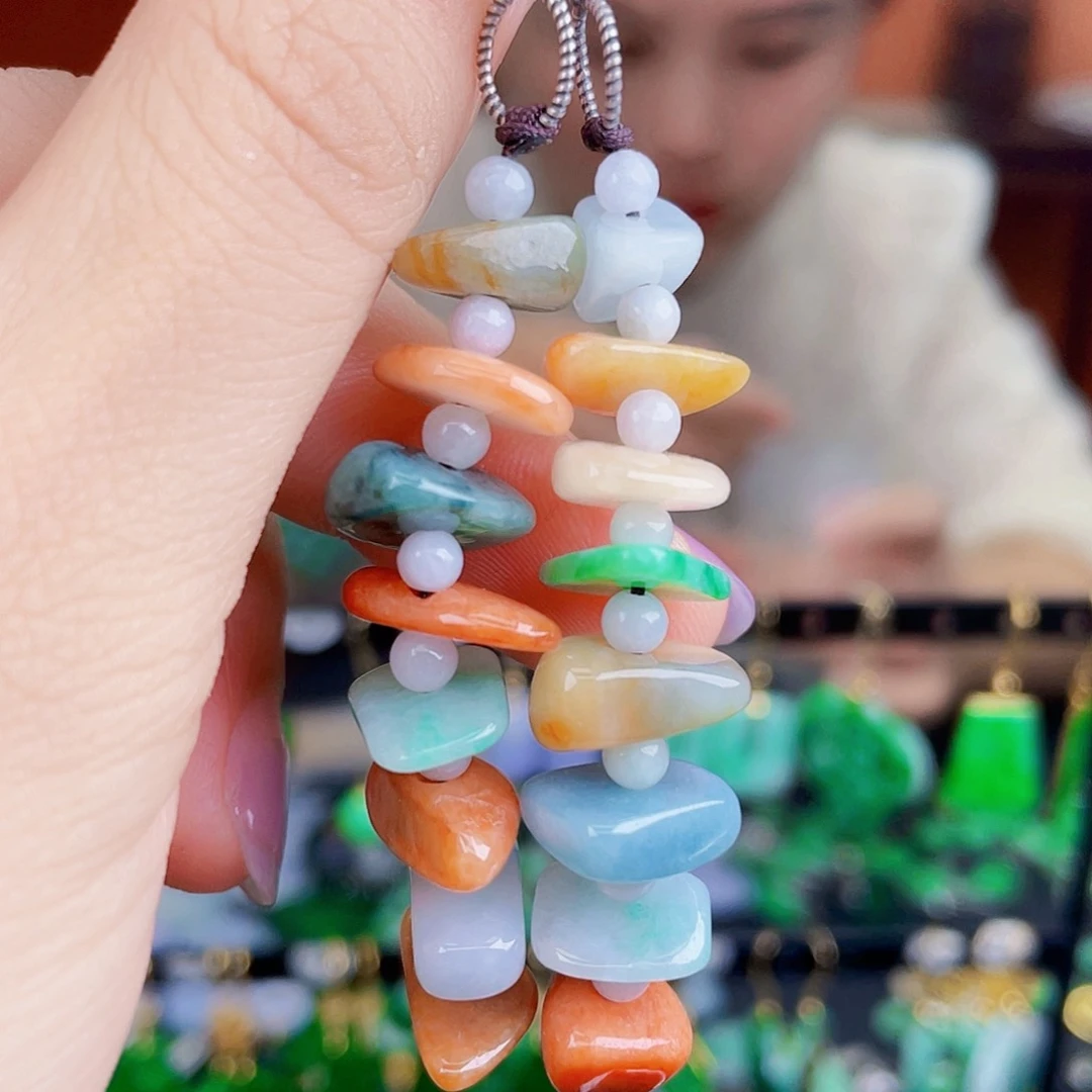 翡翠未镶嵌耳饰饰品