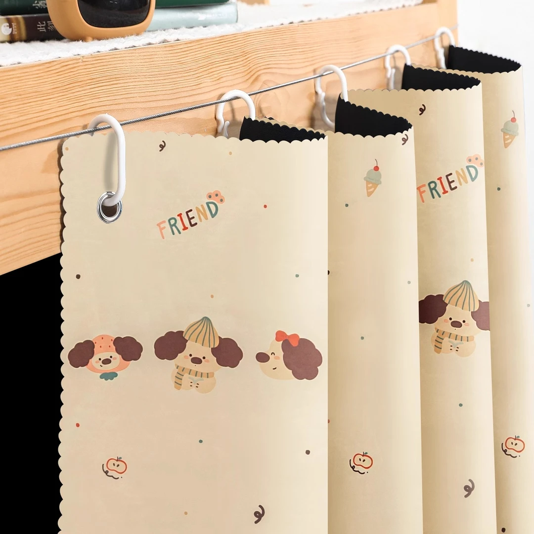 大学生宿舍床帘加厚强遮光帘遮挡帘寝室上铺女下铺男床围布帘卡通