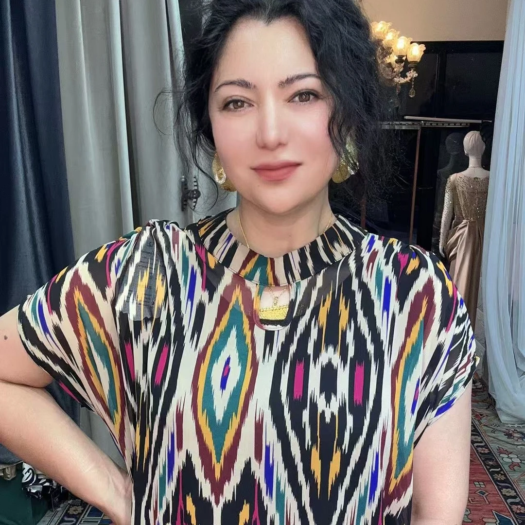 夏季松紧带短袖方领立领碎花连衣裙花色抽绳藏族风格