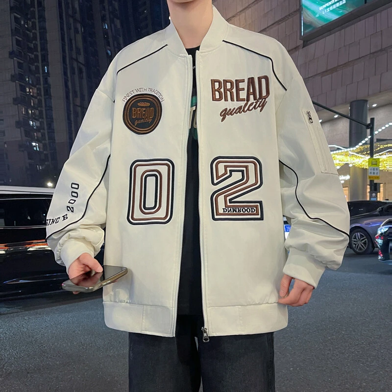 棒球服外套男生爆款2025春秋新款潮牌宽松青少年学生帅气休闲夹克