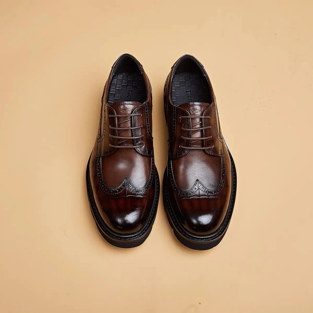 XL大底➕牛皮Pierre Shark/鲨鱼英伦时尚男士套脚正装鞋Y3035B-501