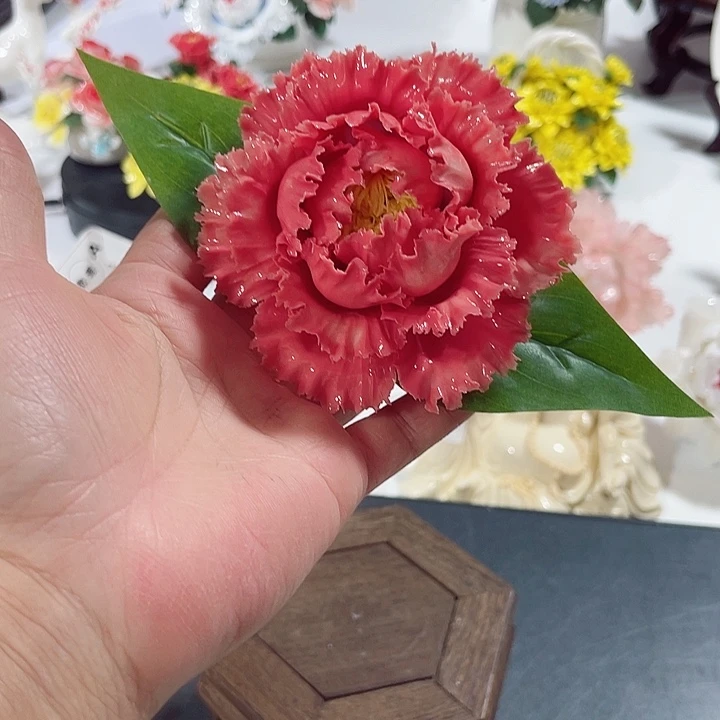 瓷片纯陶瓷手工捏花