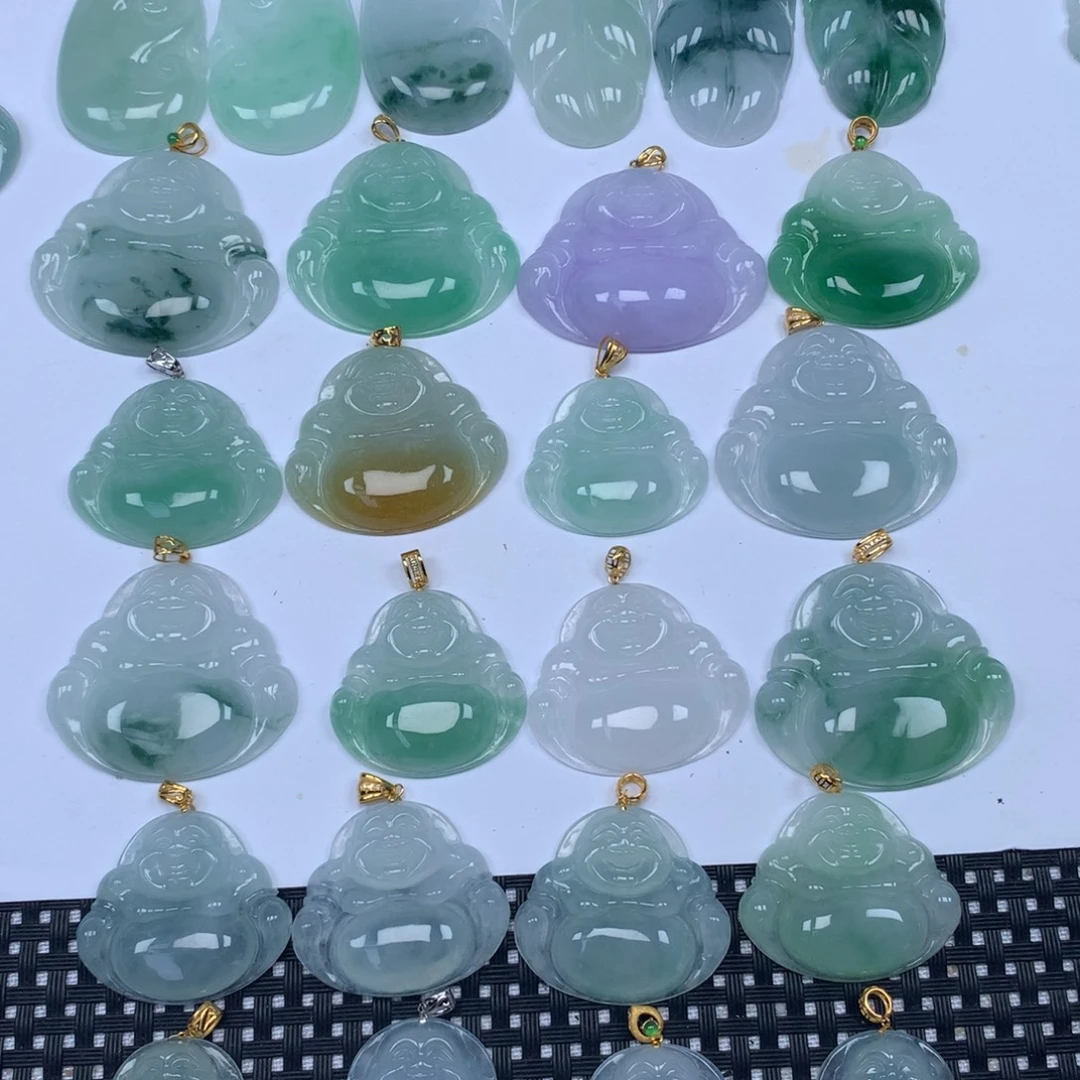 翡翠未镶嵌颈饰天然