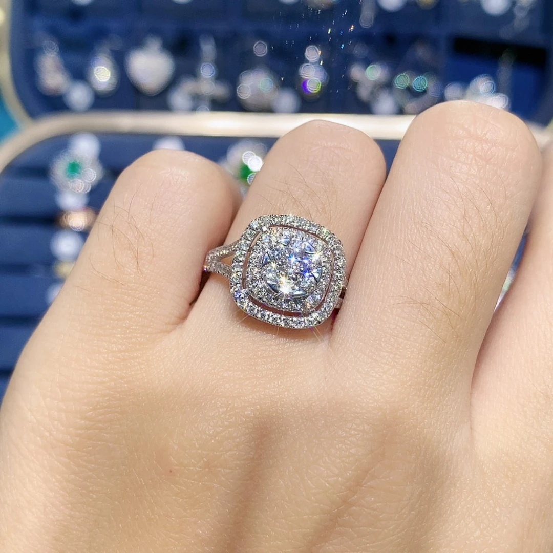 【闪购商品】铂Pt900镶嵌戒指/指环钻石