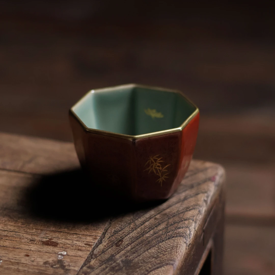 【陶珊居】竹红金花-华隐堂-八方杯（华隐S0812）