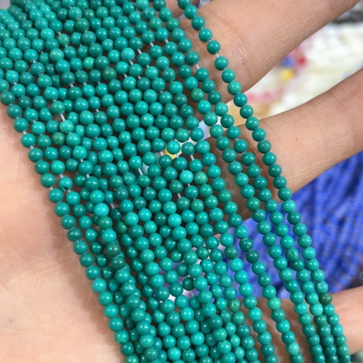 贝壳非金属一条2mm绿色圆珠