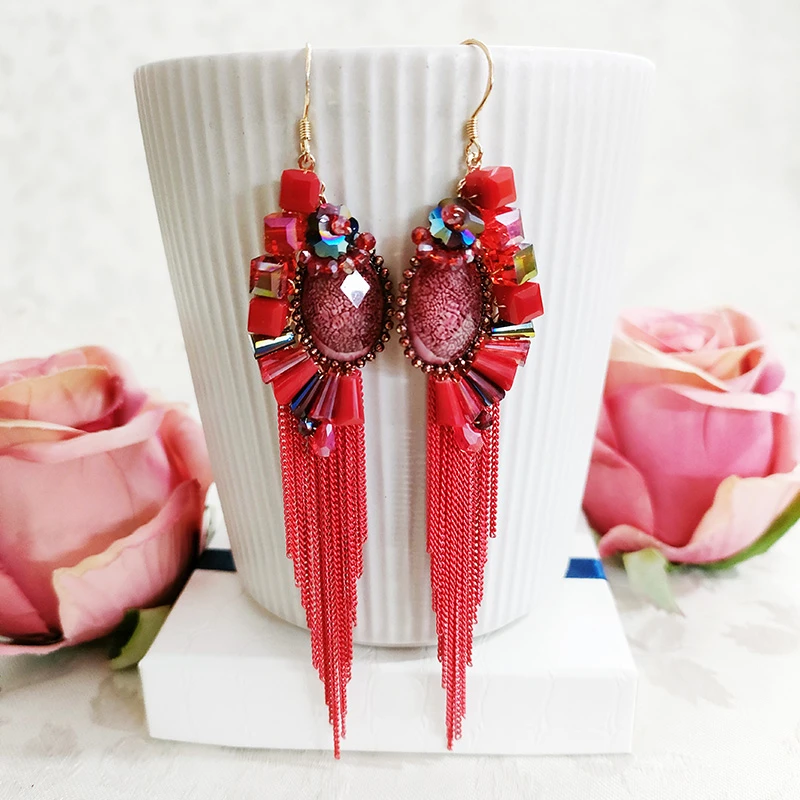 铜合金耳饰 波西米亚风格流苏耳环2753