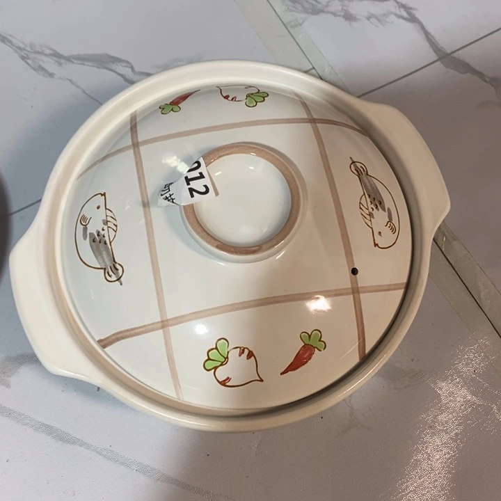 瓷片磁州窑干烧锅口径28厘米高度10厘米