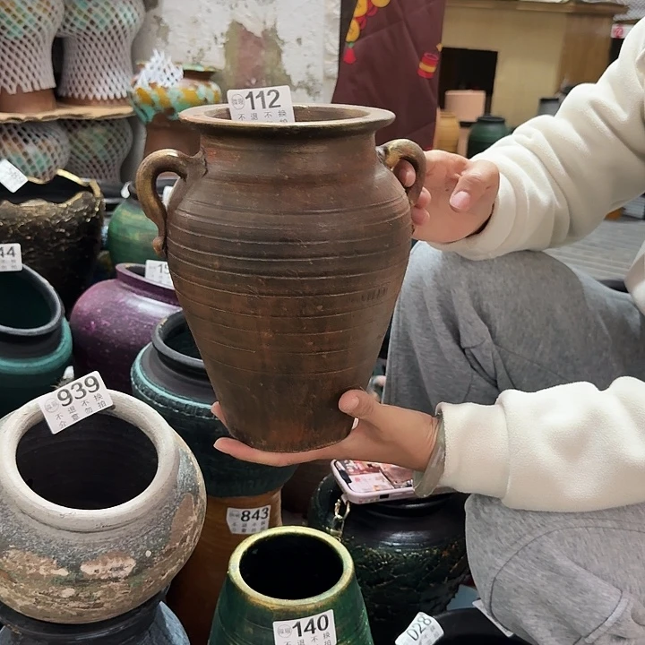 瑕疵红双耳112高度24口径14