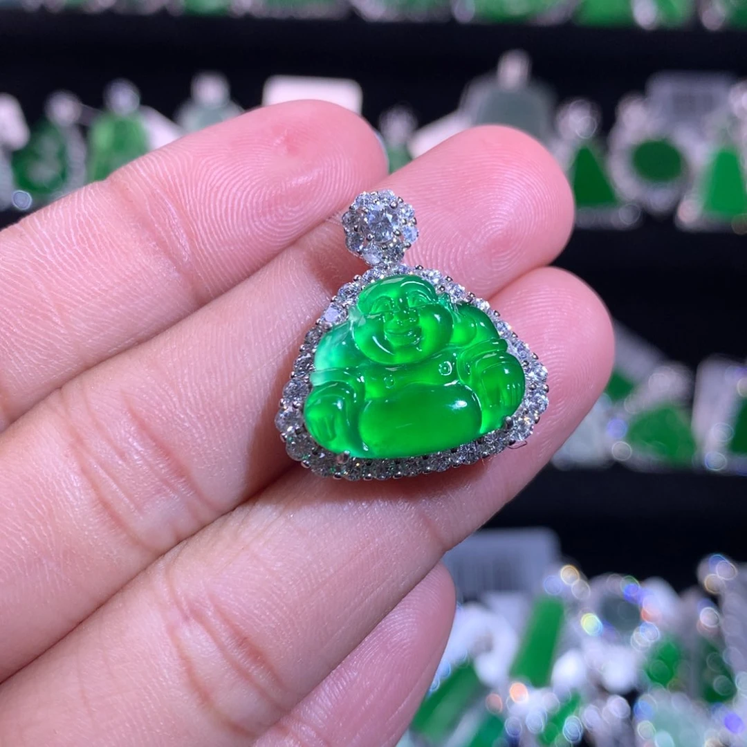 【闪购商品】颈饰银S925镶嵌翡翠