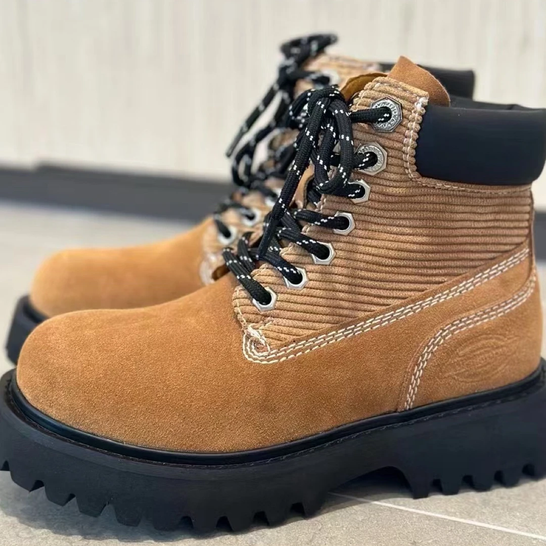 增高马丁靴雪地靴金属休闲侧拉链高帮欧美风