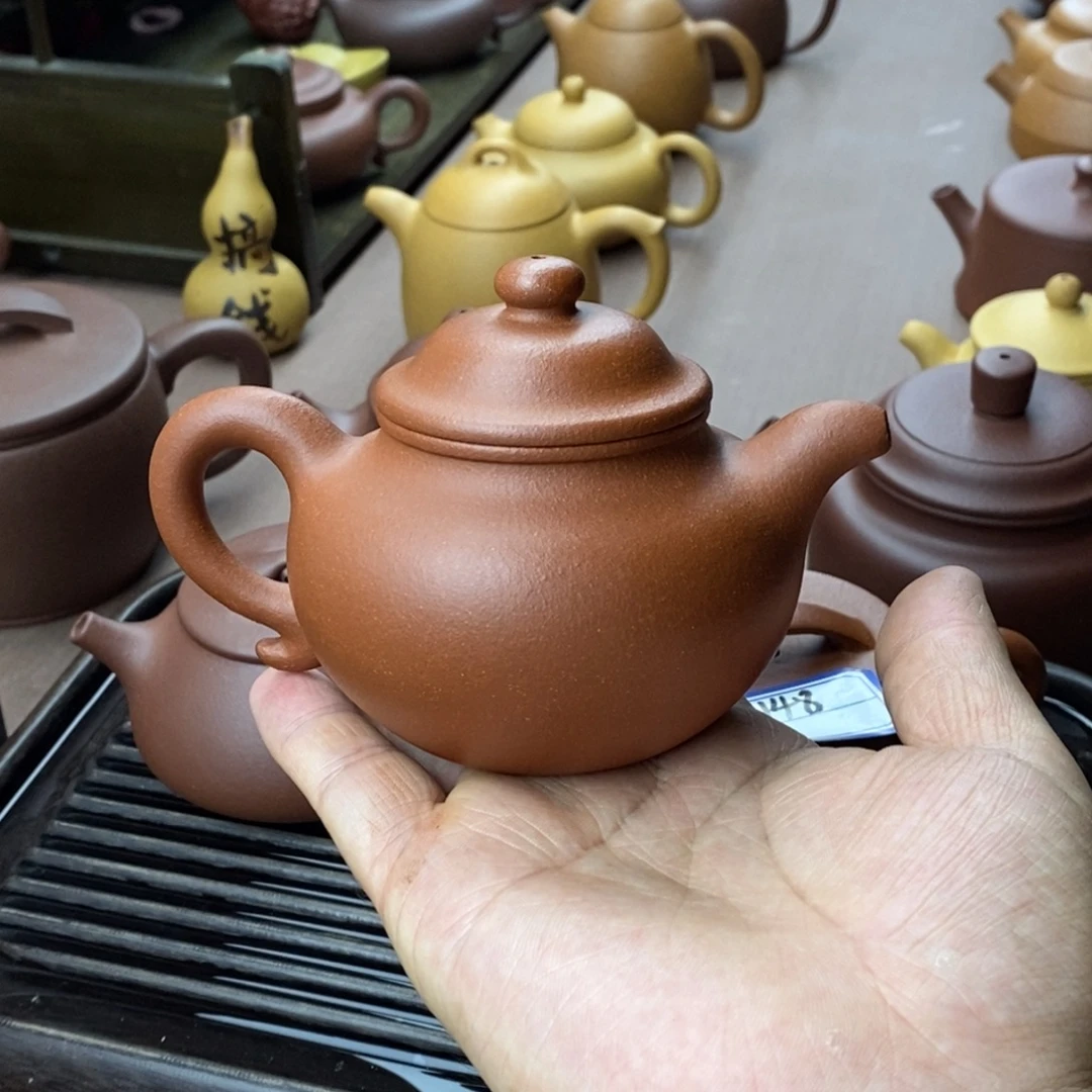 茶壶紫砂紫砂红降坡莲子