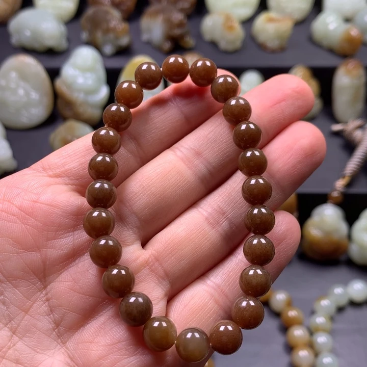 手串未镶嵌和田玉（糖玉）