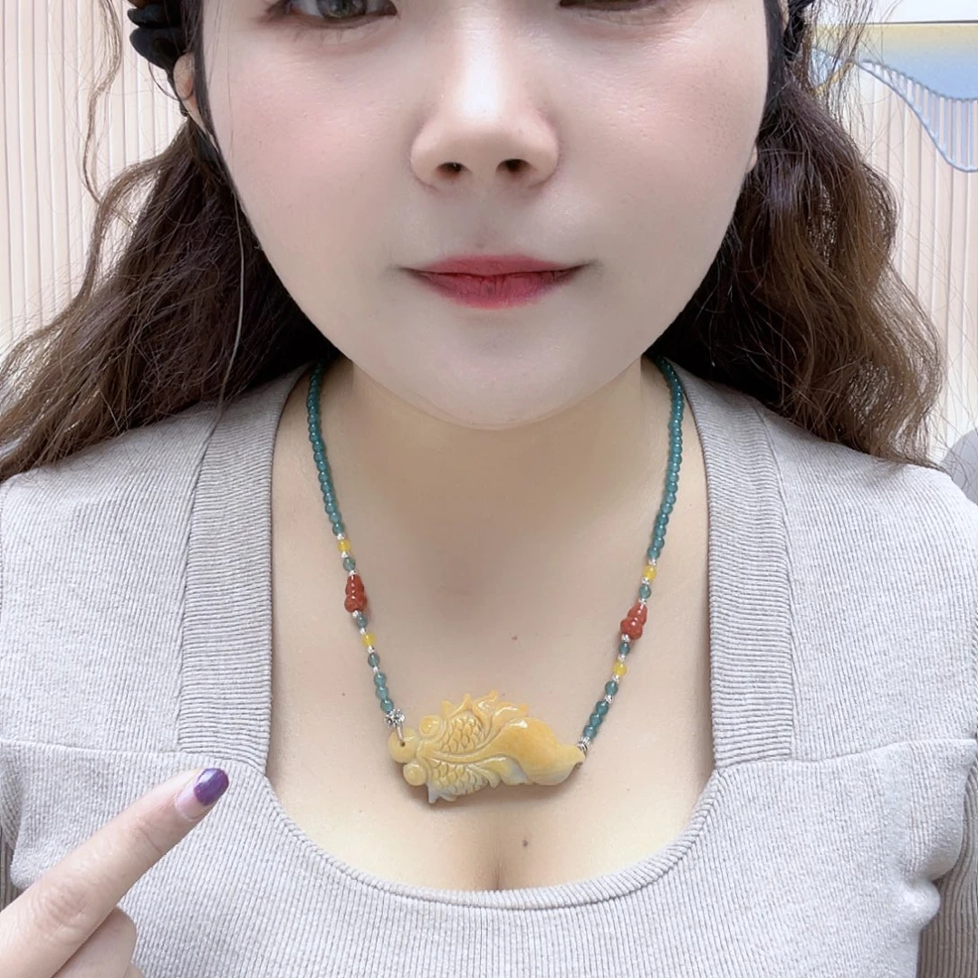 花岗石纯铜锡合金纯铜项链