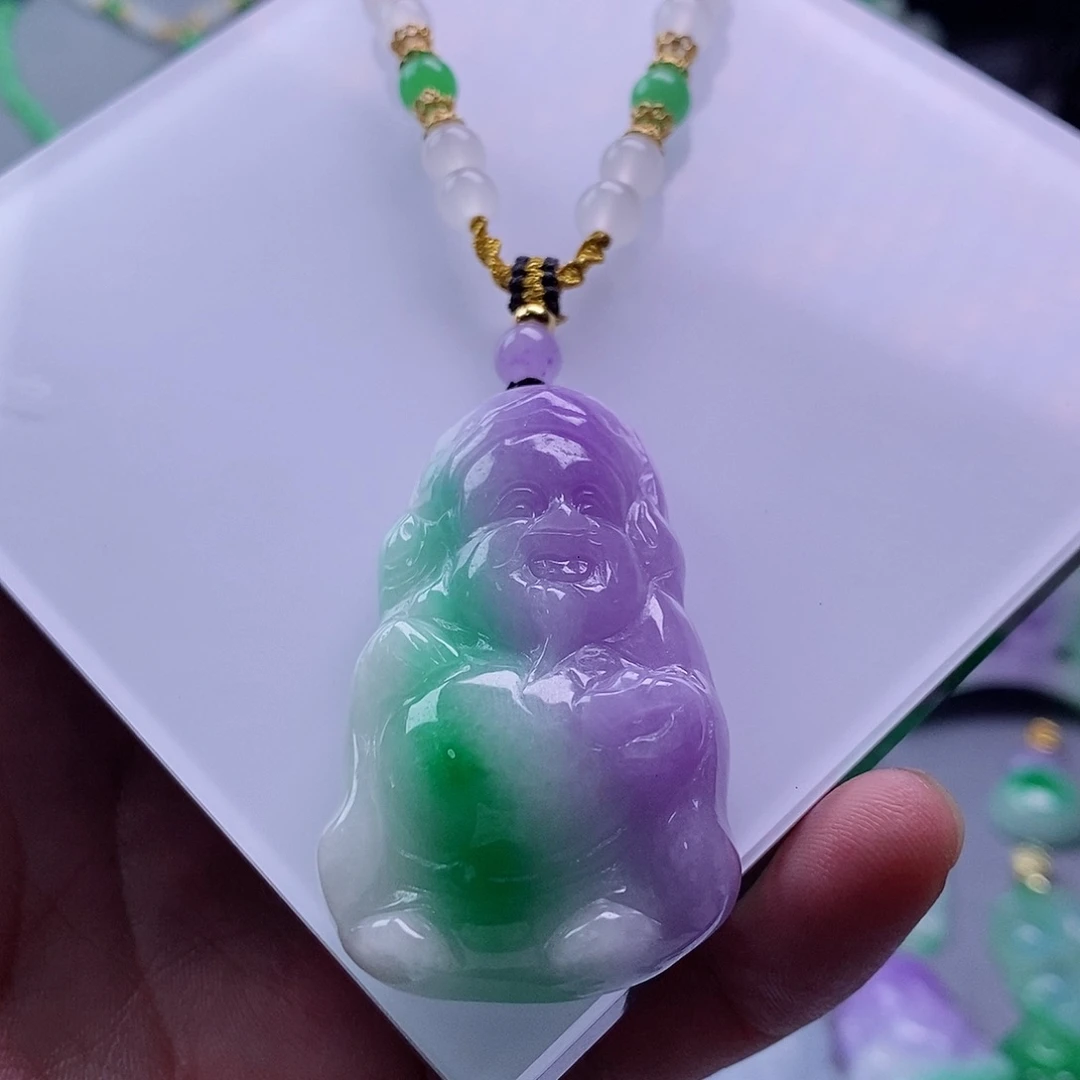 翡翠未镶嵌吊坠(赠链)