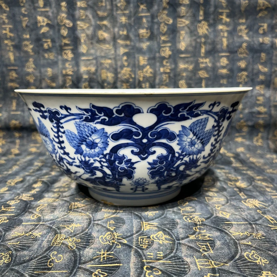 青花缠枝莲大碗6660241*