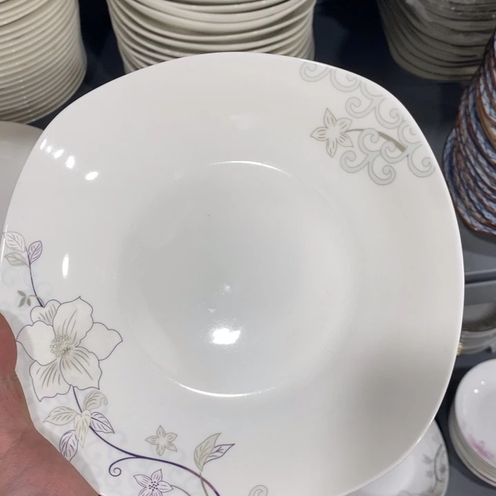 摆件139号4个装8寸渐变金花四方盘