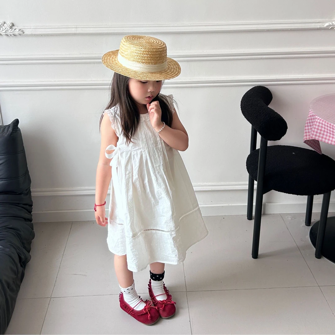 壹妈韩范公主连衣裙2025夏装新款洋气女宝宝旅游度假风背心连衣裙