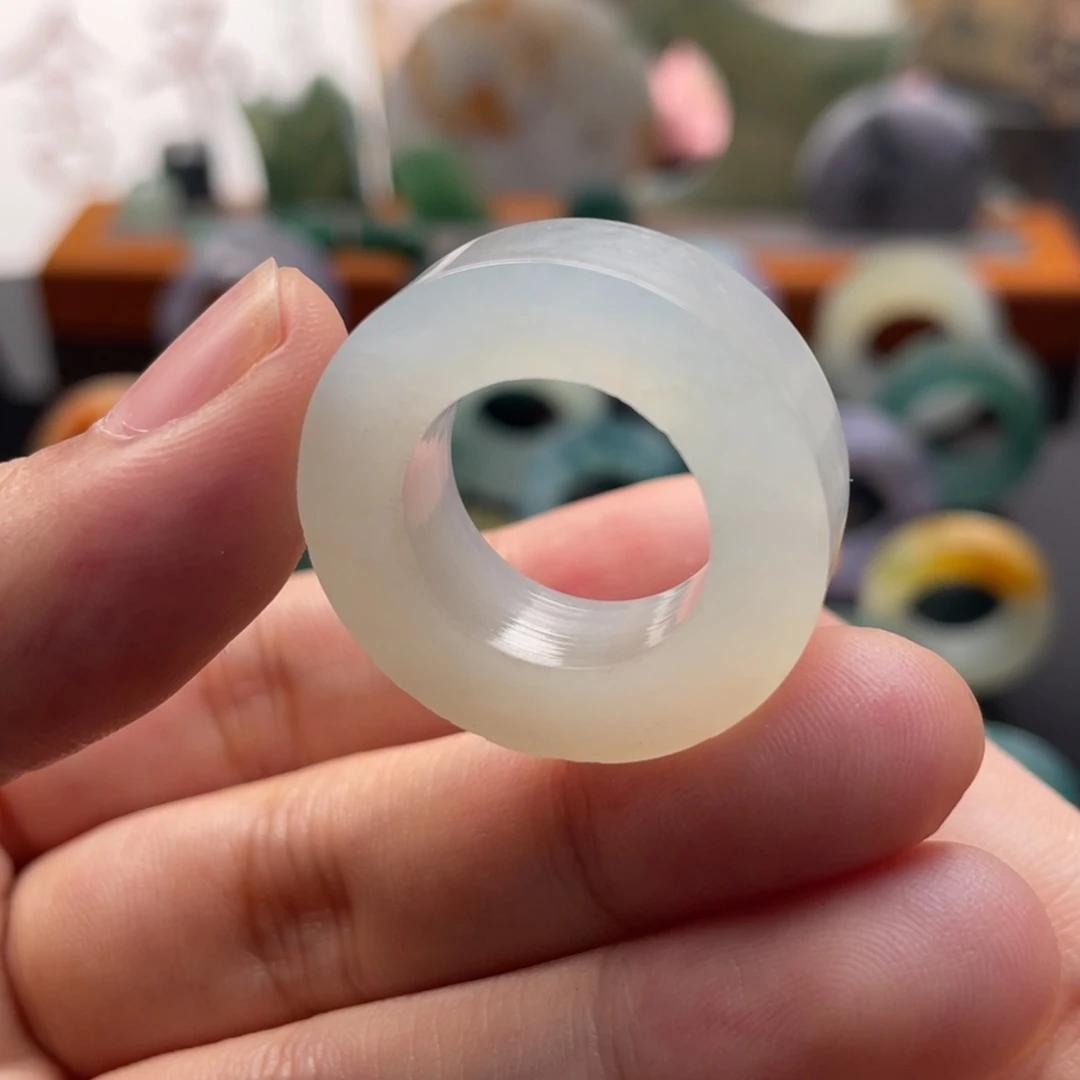定制翡翠未镶嵌  奶白月光