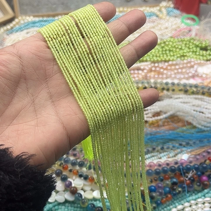 玛瑙/玉髓珠宝半成品未镶嵌2条2mm橄榄石