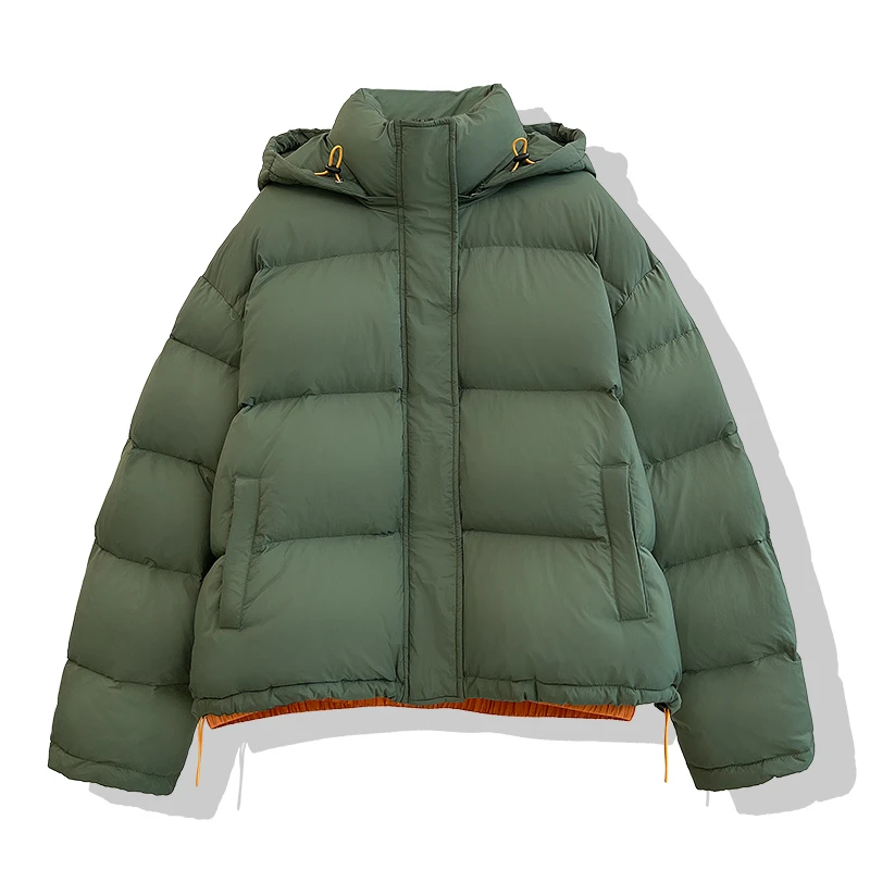 可脱卸帽新国标90白鸭绒羽绒服女中长款加厚2024新款宽松面包服