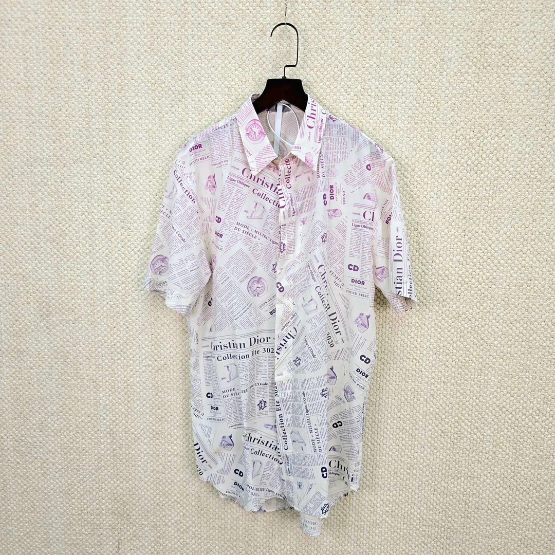 未使用 DIOR/迪奥 联名海报满印衬衫 38码 ys001994