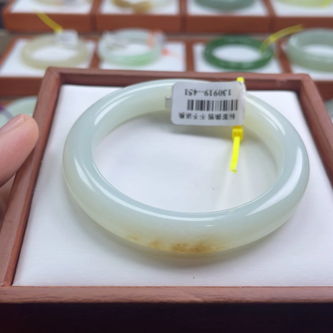 【闪购商品】未镶嵌手镯和田玉链接68。 55-56