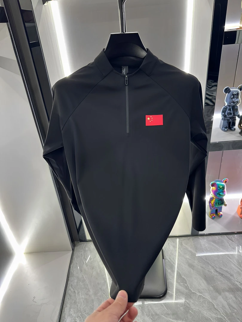 2025男女同款长袖立领半拉链户外运动卫衣