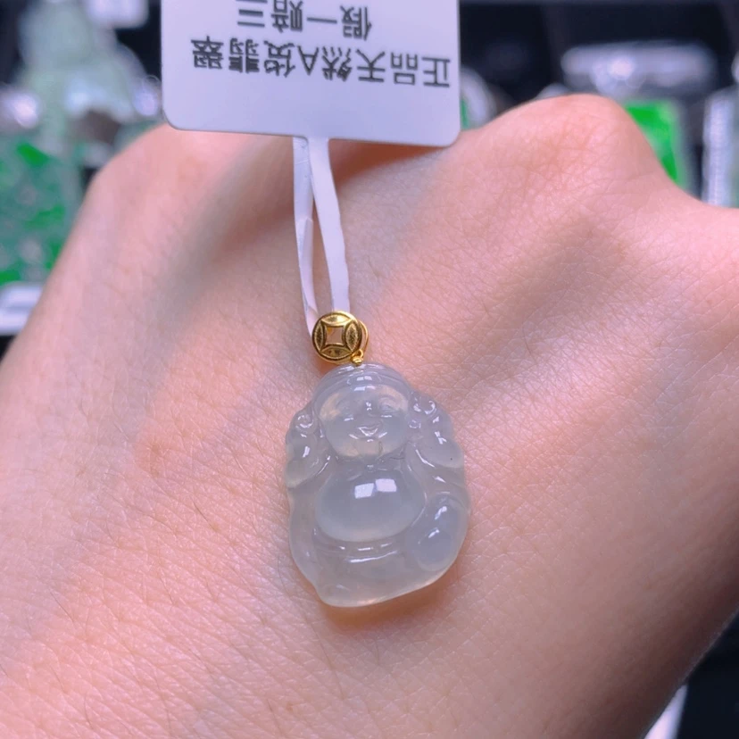 【闪购商品】翡翠18K金镶嵌吊坠(不含链)