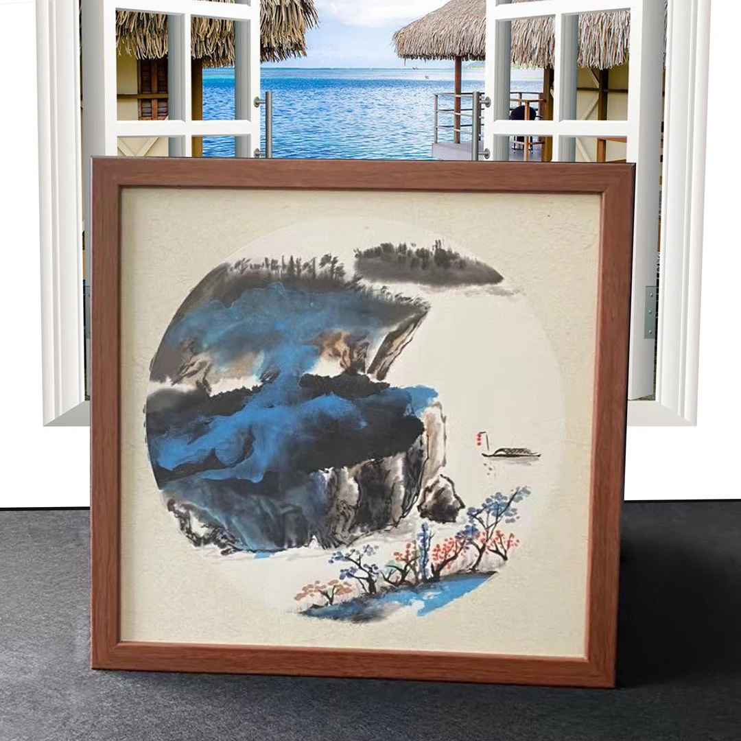 Z【4个一组】38x38cm国画装裱画框厂家直销直播间书法画框空白画框