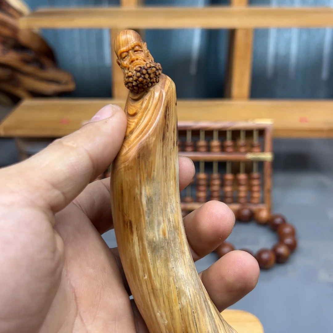 丰***车木崖柏木摆件手把件