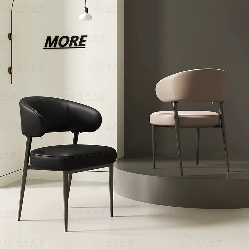 【弹簧坐垫】新款弹簧椅子家用意式轻奢高级餐椅中古软包餐桌椅酒店