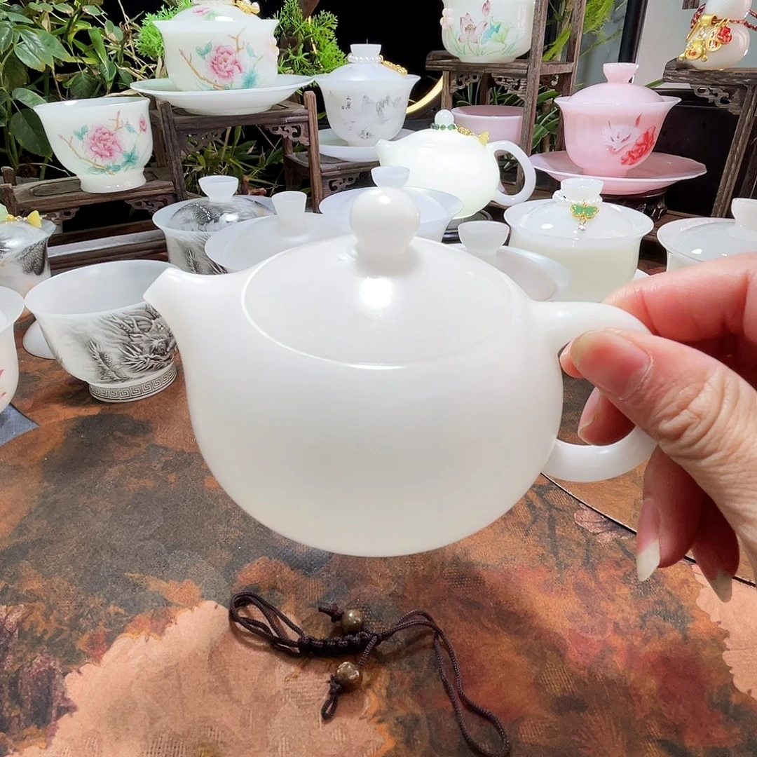 冰晶璞玉素烧超薄西施壶