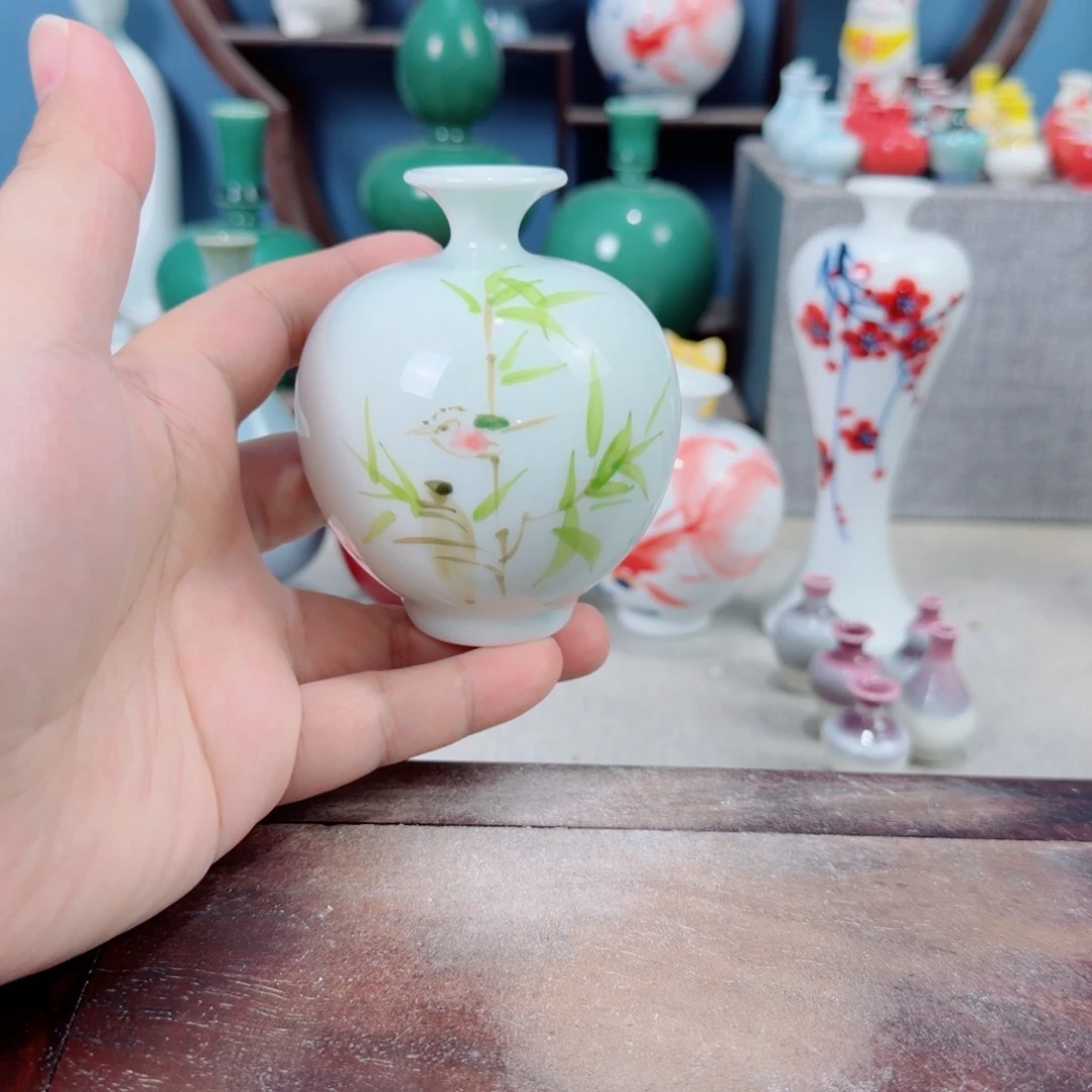 陶瓷手工小花器摆件