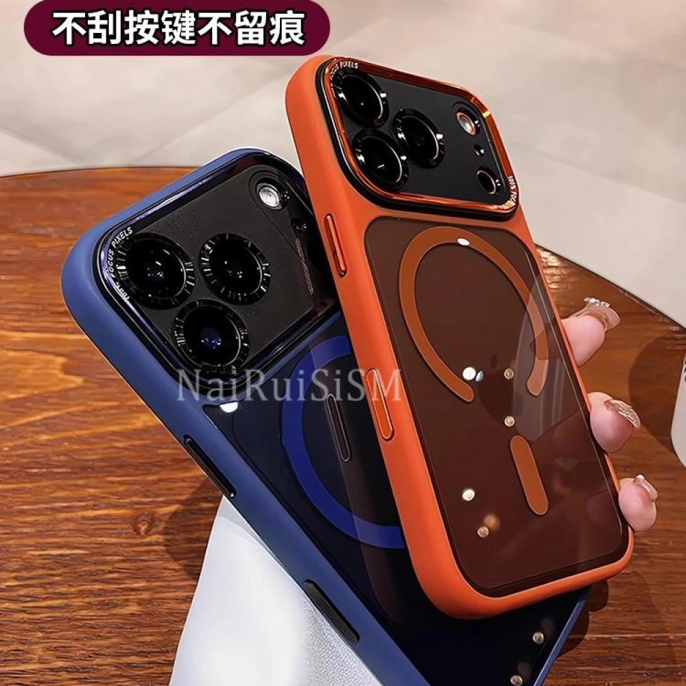 秒变iPhone17pro磁吸手机壳适用16promax透黑时尚17promax/17硬16