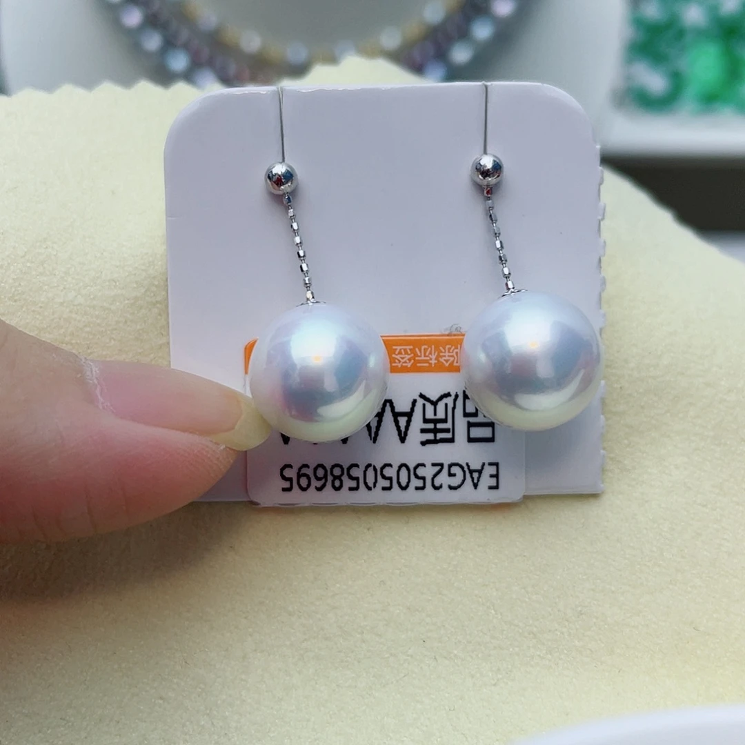 18K金镶嵌耳饰淡水珍珠w44