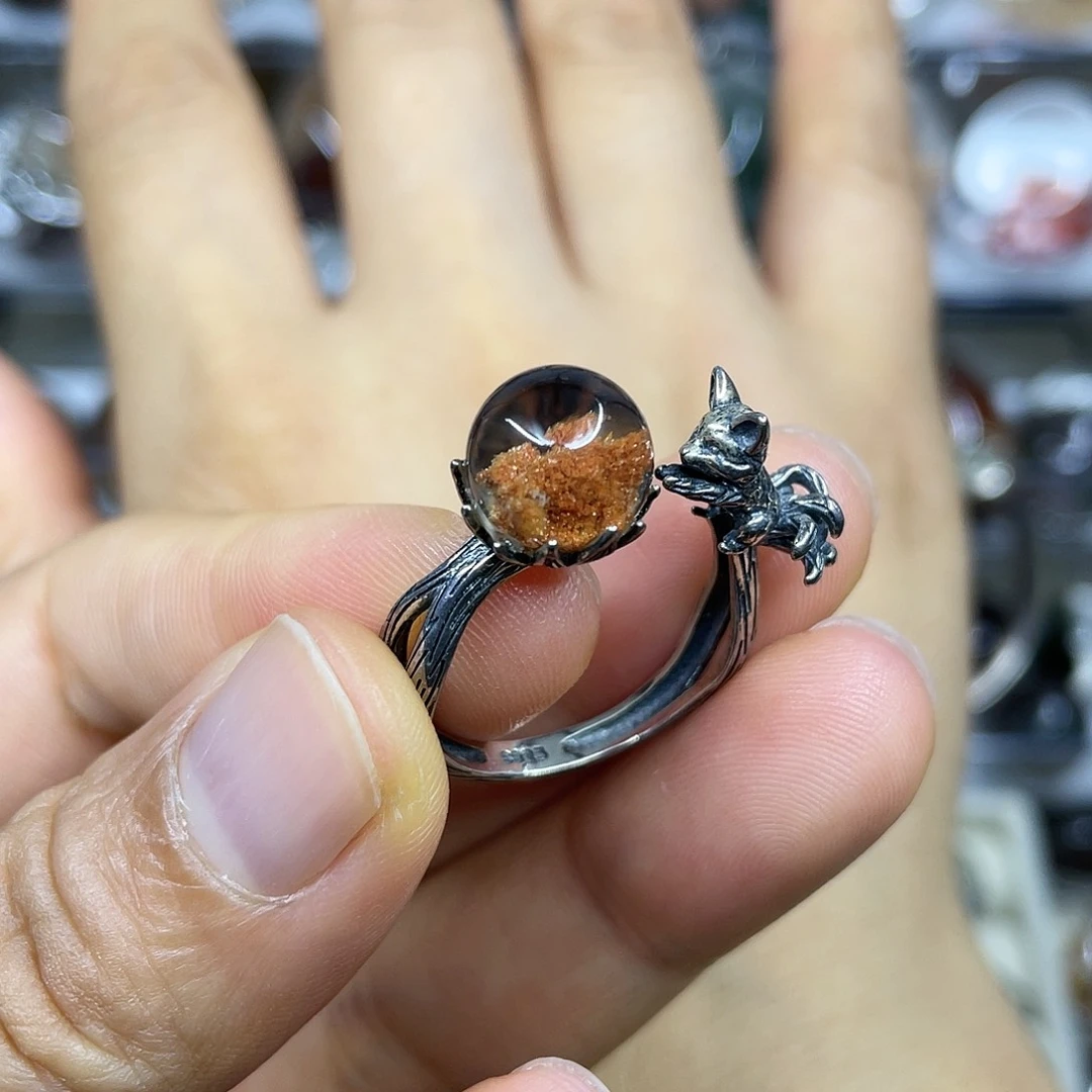 【闪购商品】银S925镶嵌珠宝半成品水晶戒指