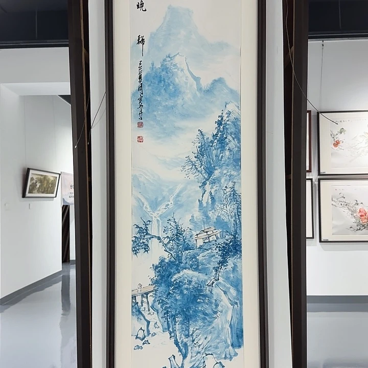 国画寻幽晚归山水绘画作品