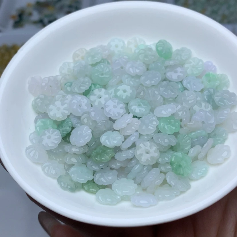 【闪购商品】翡翠手链未镶嵌卡9冰花花50颗