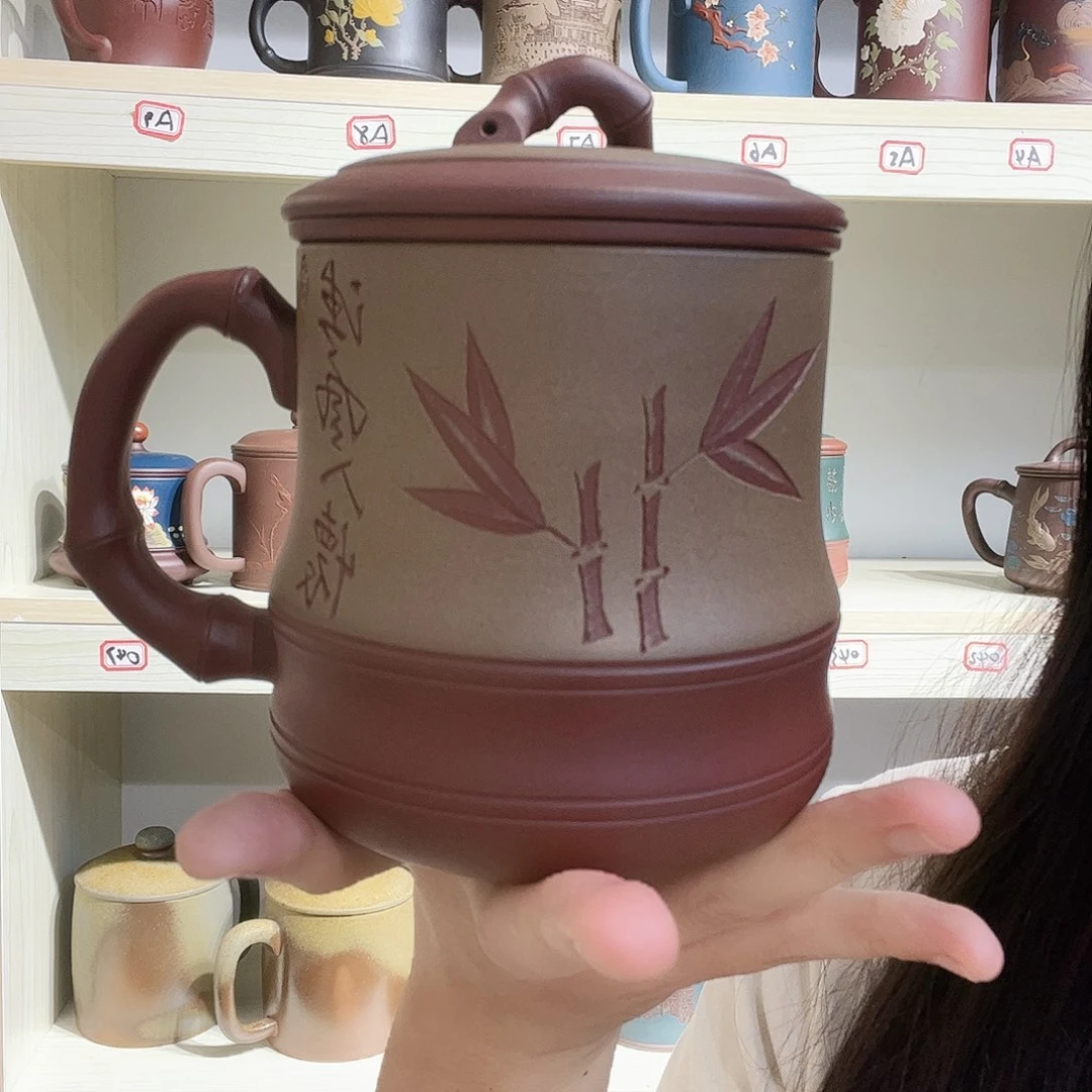 茶杯紫砂三件套600毫升的