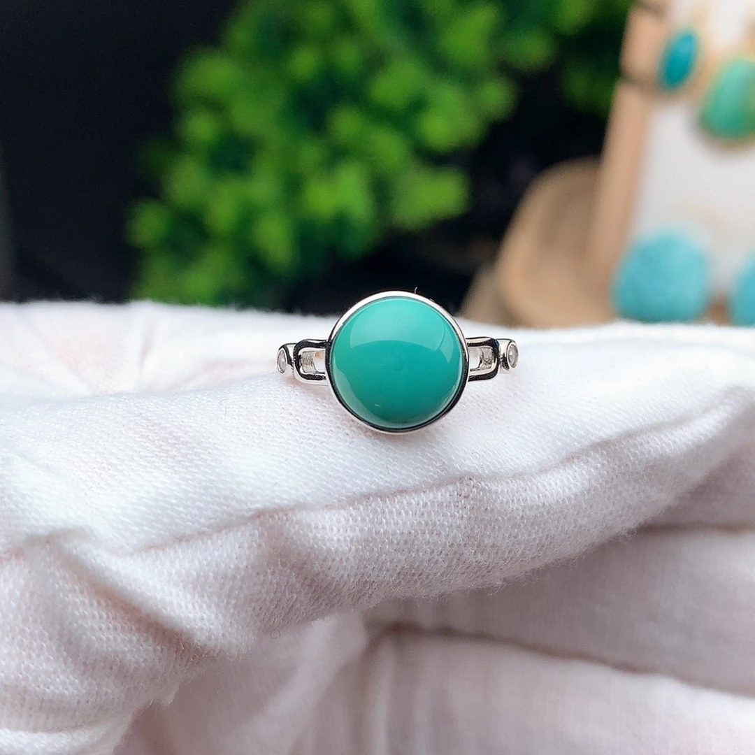 绿松石珠宝奇石银S925镶嵌