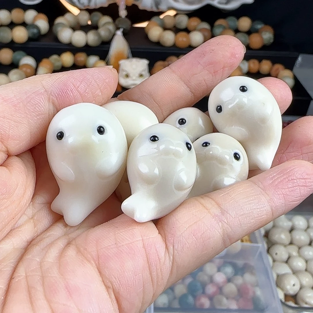 菩提根/象牙果吊坠小瑕疵牙果海豹3颗