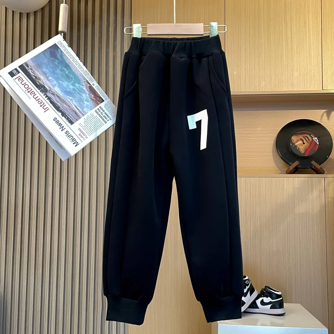 【冬款加绒】男女中大童7字休闲裤冬季新款LYJ033