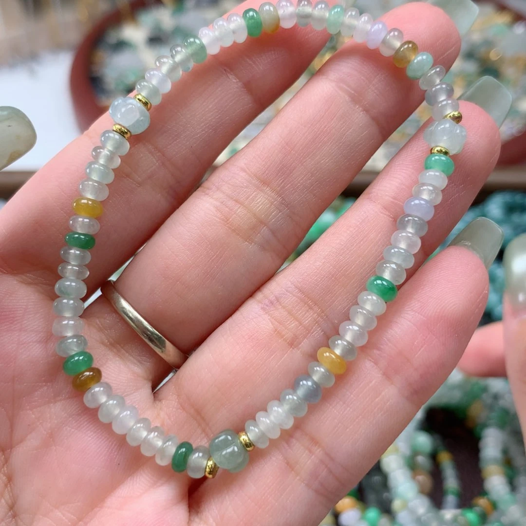 散珠翡翠鼓珠手串