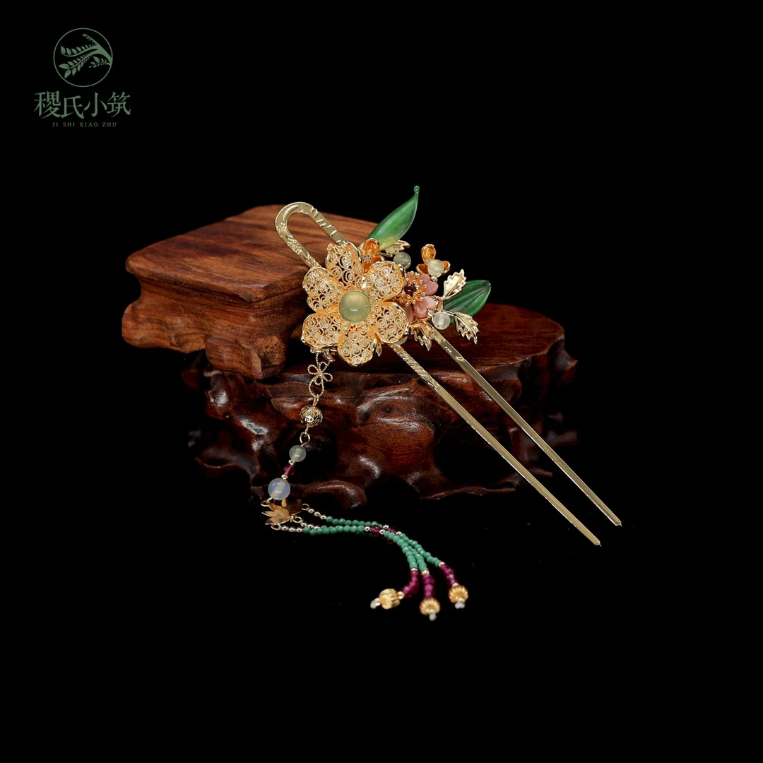 稷氏小筑    紫苑  古风发饰发钗
